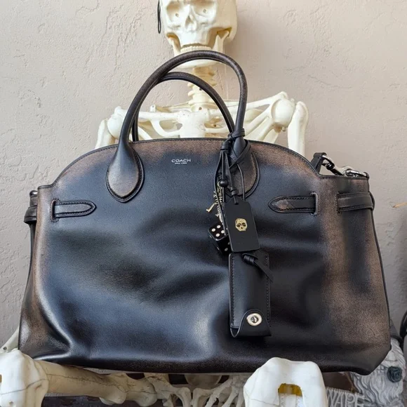 Coach Soft Empire Carryall Bag 40 In Loved Leather - Picture 6 of 11